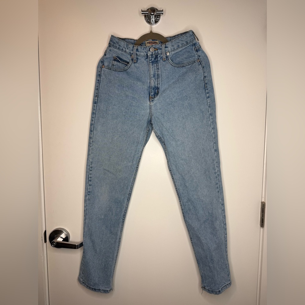 90s Guess Jeans Womens 28 High Waist Denim Grunge Vintage Made In USA Y2K